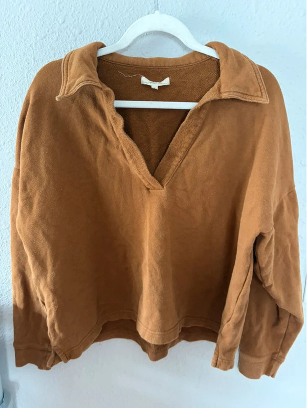 Madewell collared vneck oversized sweater size M.